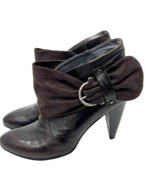 Y2K Miss Sixty Leather Heel Booties
